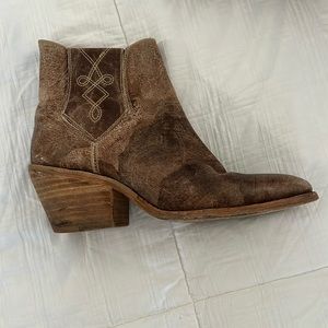 Daryl Robin Dover - Free People Ankle Boot- Leather - Acid wash